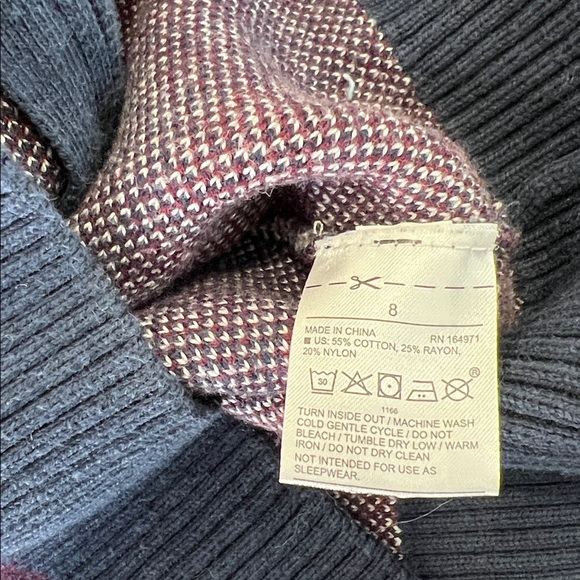 Janie and jack knit plaid zip front cardigan sweater - Picture 4 of 5